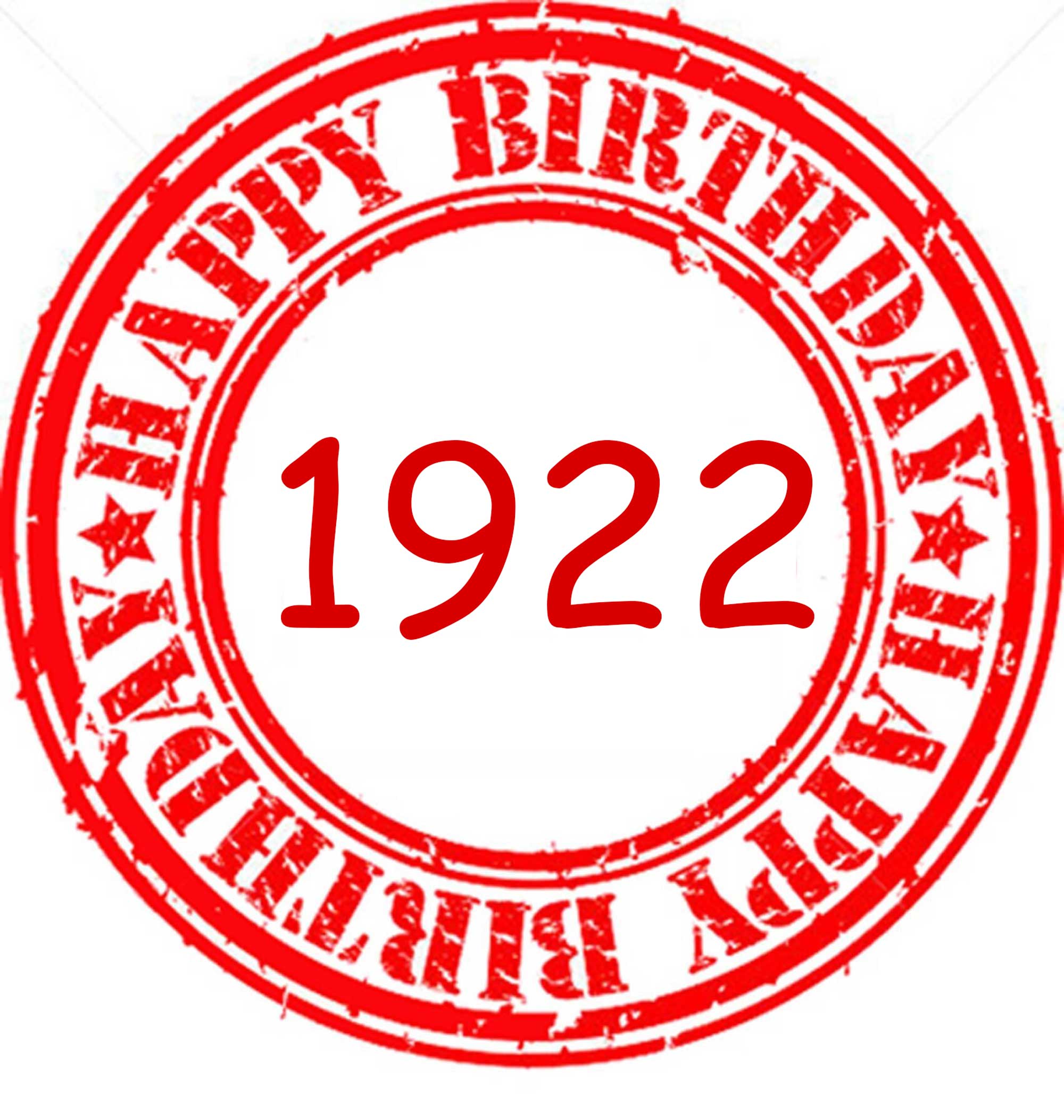 Happy Birthday 1922