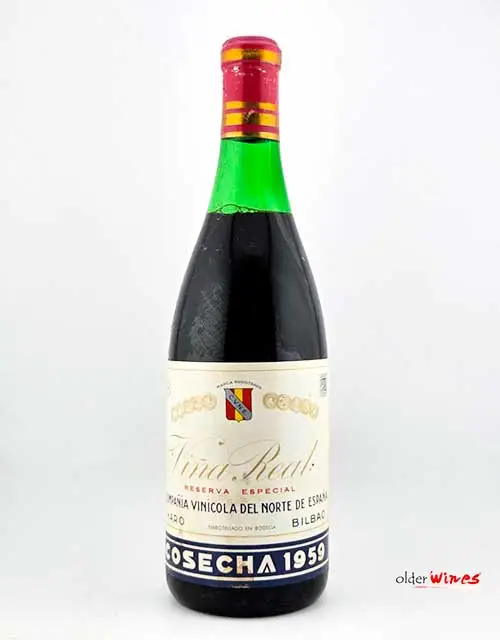 Vina Real Reserva Especial 1959 - Venta de vinos antiguos Viña Real Reserva Especial de Rioja 1954 0,375L.