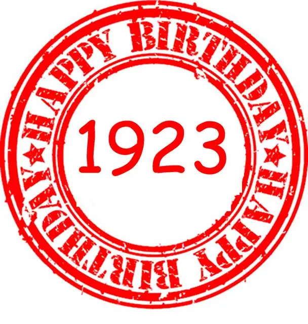 Happy Birthday 1923 Happy Birthday 1923