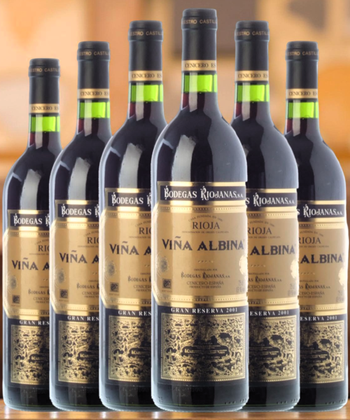 6 Botellas vina albina 1998 - Venta de vinos antiguos Navidad 2025 Viña Albina Gran Reserva 1998