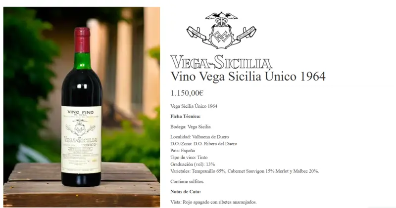 Vega Sicilia Único 1964
