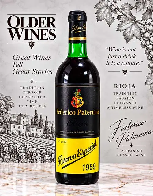 Federico Paternina Reserva Especial 1959 - Venta de vinos antiguos Federico Paternina Reserva Especial 1959