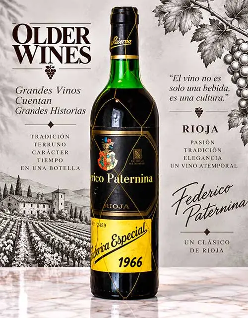 Federico Paternina Reserva Especial 1966 - Venta de vinos antiguos Federico Paternina Reserva Especial 1966