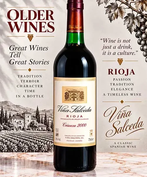 Vina Salceda Crianza 2000 - Venta de vinos antiguos Viña Salceda Crianza 2000