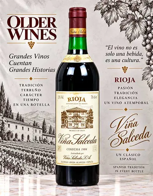 vVina Salceda Crianza 1984 - Venta de vinos antiguos Viña Salceda Crianza 1984
