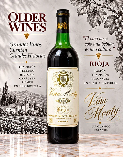 vina monty 1978 - Venta de vinos antiguos Viña Monty Reserva 1978